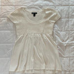 Inc. White Knit Tunic Top w/ Decoration Size (M)